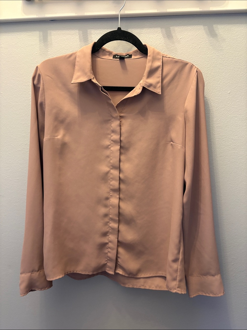 Express Soft Blush Button-Down Shirt